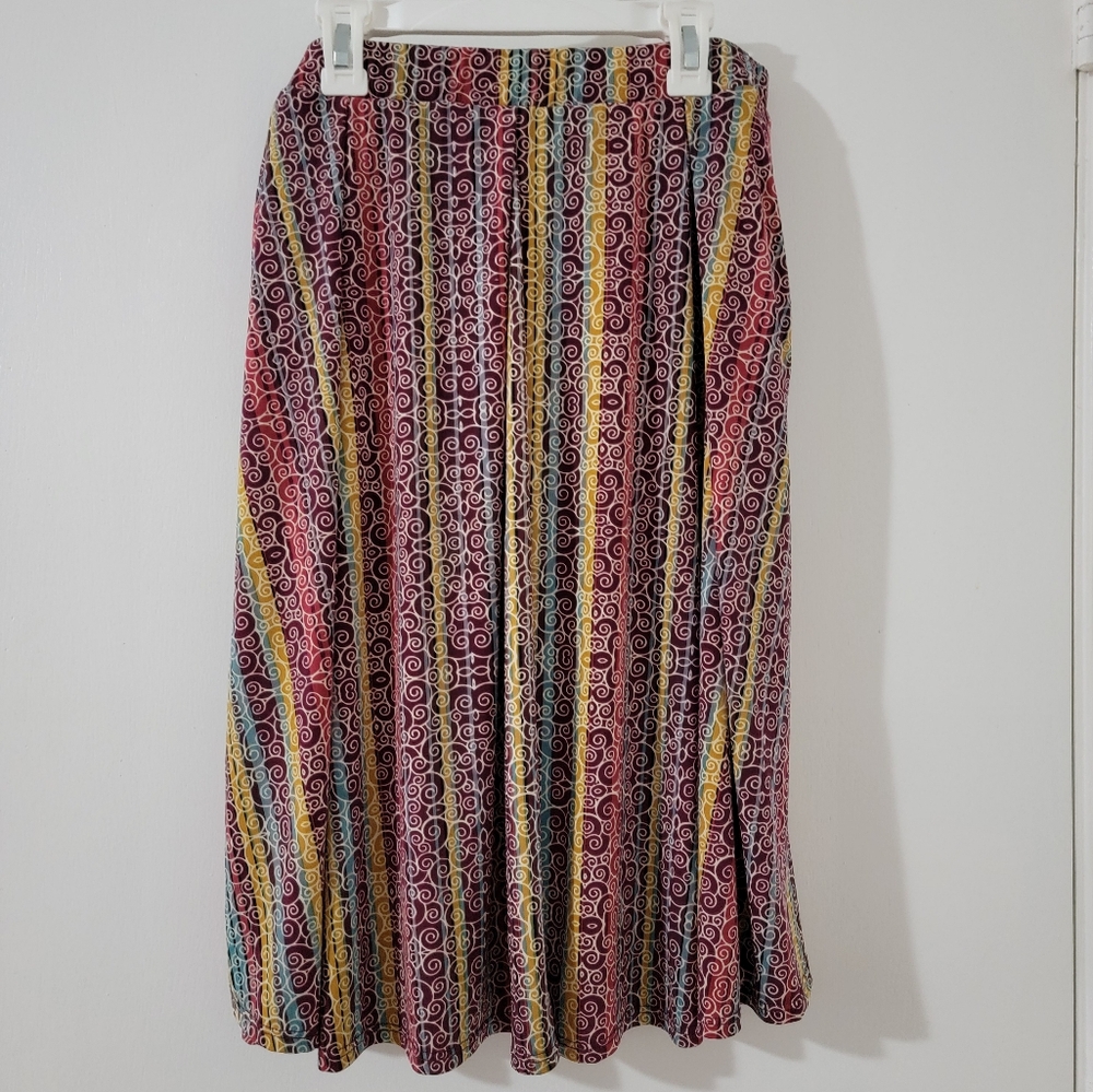 Colorful Patterned Skirt Sz XL